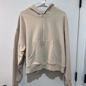 Fleo Beige Cropped Hoodie
